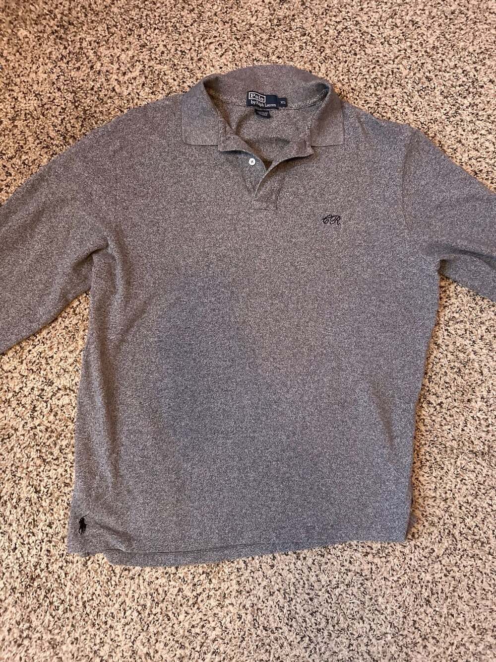 Polo by Ralph Lauren Men's Gray Long Sleeve Polo Sweater XL